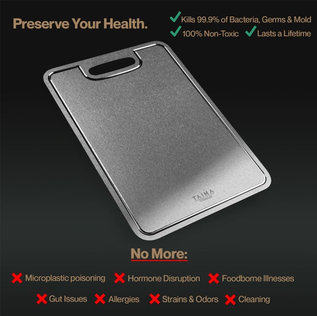 Titan Chop Certified Pure Titanium Cutting Board