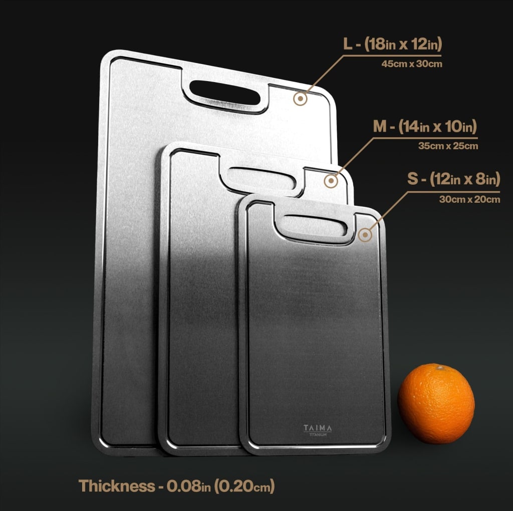 Titan Chop Certified Pure Titanium Cutting Board